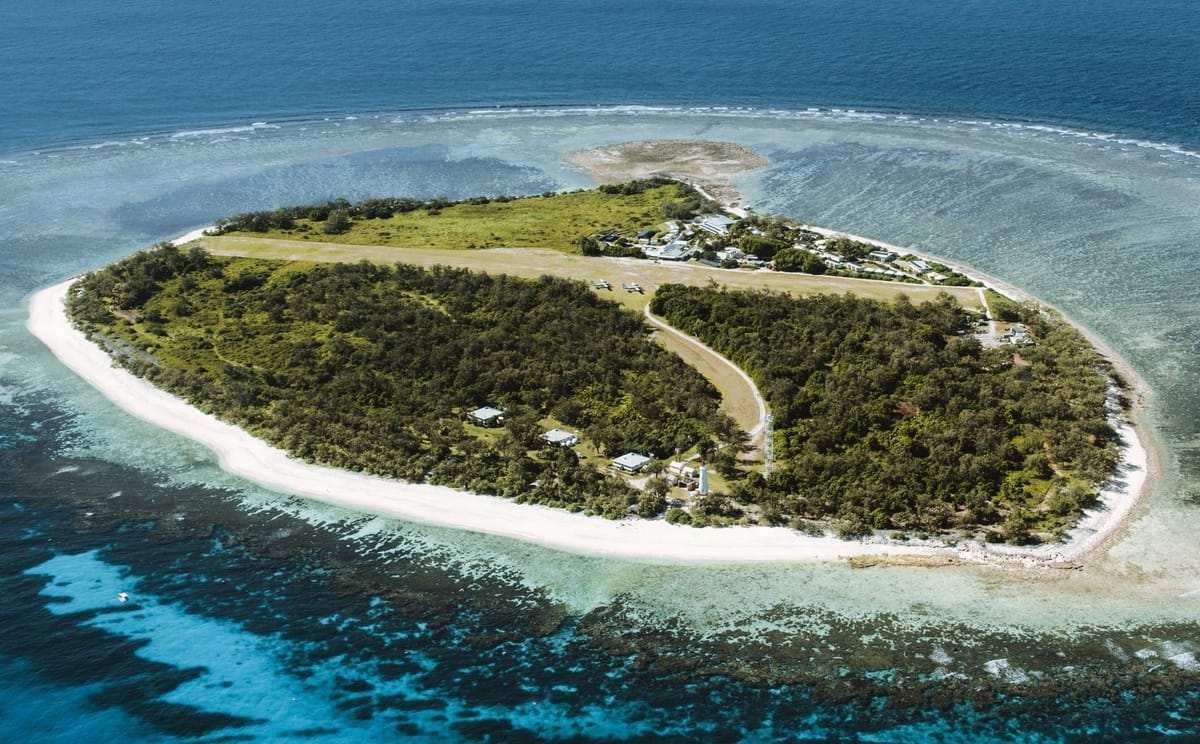 Aerial of Lady Elliot Island