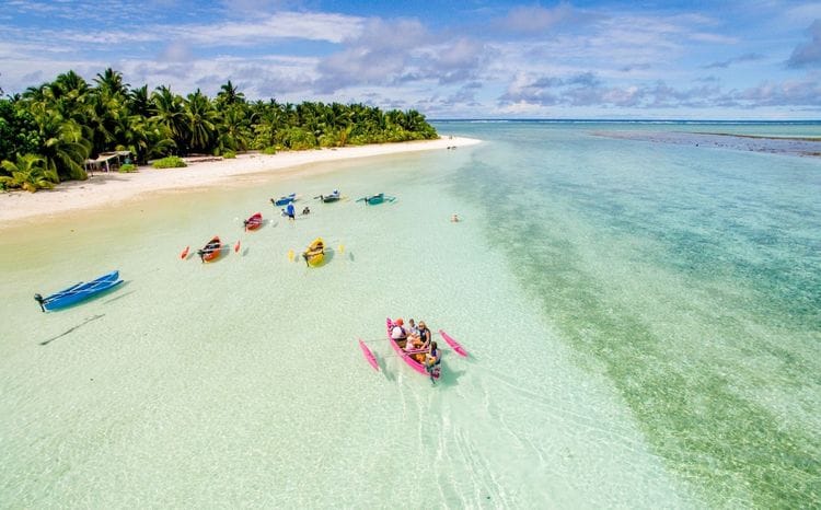 Motorised canoe safari off the Cocos (Keeling) Islands.j